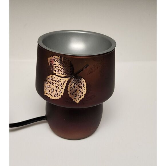 Yankee Candle AMBER LEAVES Warmer/Large Candle Amber Shade Topper - Picture 10 of 10